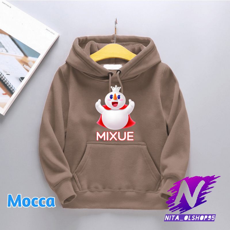 sweater hoodie anak mixue es krim