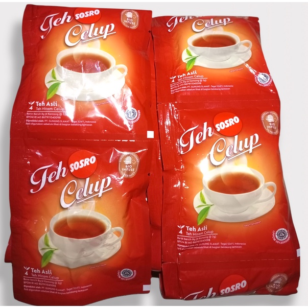 

[TM5] Teh Sosro celup teh+gula sachet SOSRO satu renceng isi 12 pcs