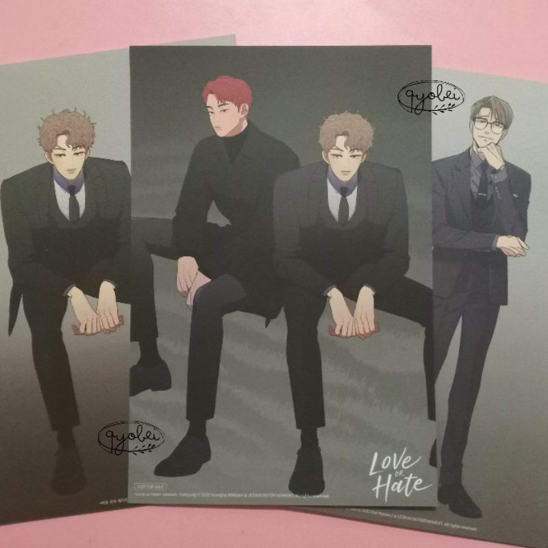 BOOKED Illustration Card Season Greeting Lezhin 2022 Love or Hate, Love for Sale