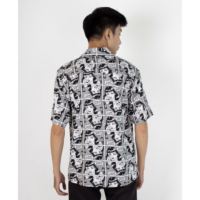 HipNop HAWAI COMIX KEMEJA PRIA BAJU PANTAI COWO BALI REGGAE COWO PENDEK SANTAI RAYON HALUS