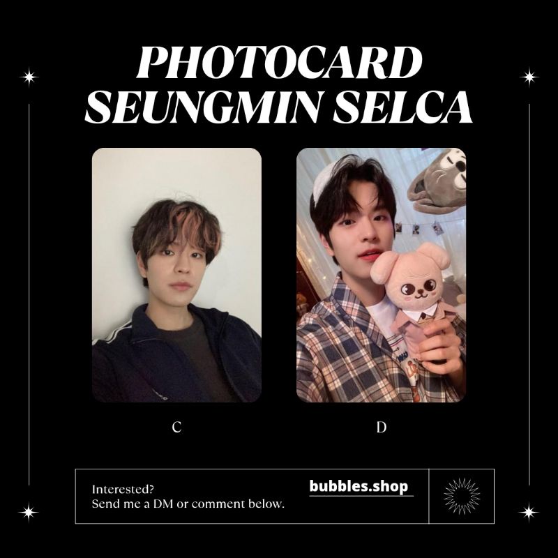 PHOTOCARD UNOFFICIAL SEUNGMIN STRAYKIDS SELCA