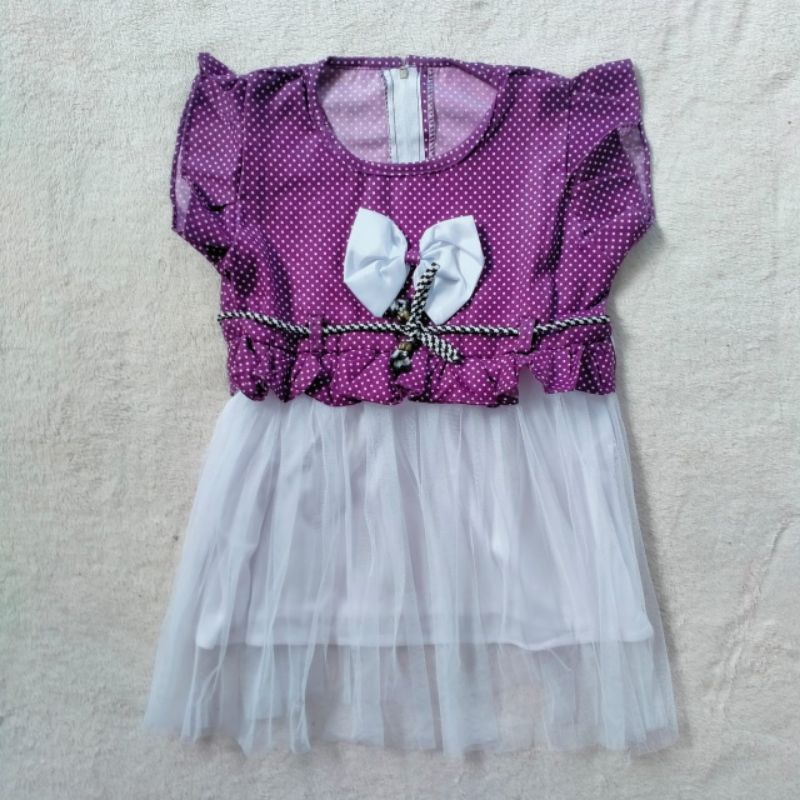 Dress Anak 1 2 Tahun Anak Cewek Perempuan Tutu Trimurni kekinian terbaru viral FatonahShop ( Dress TutuMurni )