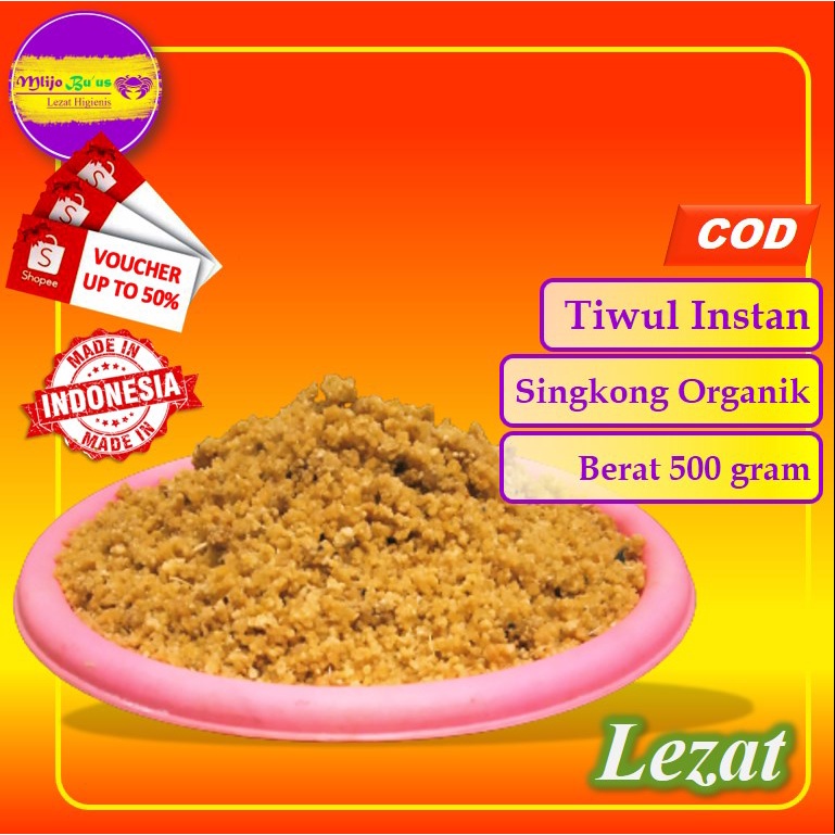 

Maknyuss1 Beras Nasi Tiwul Oyek Putih 500 Gr Singkong Mlijo Bu'Us