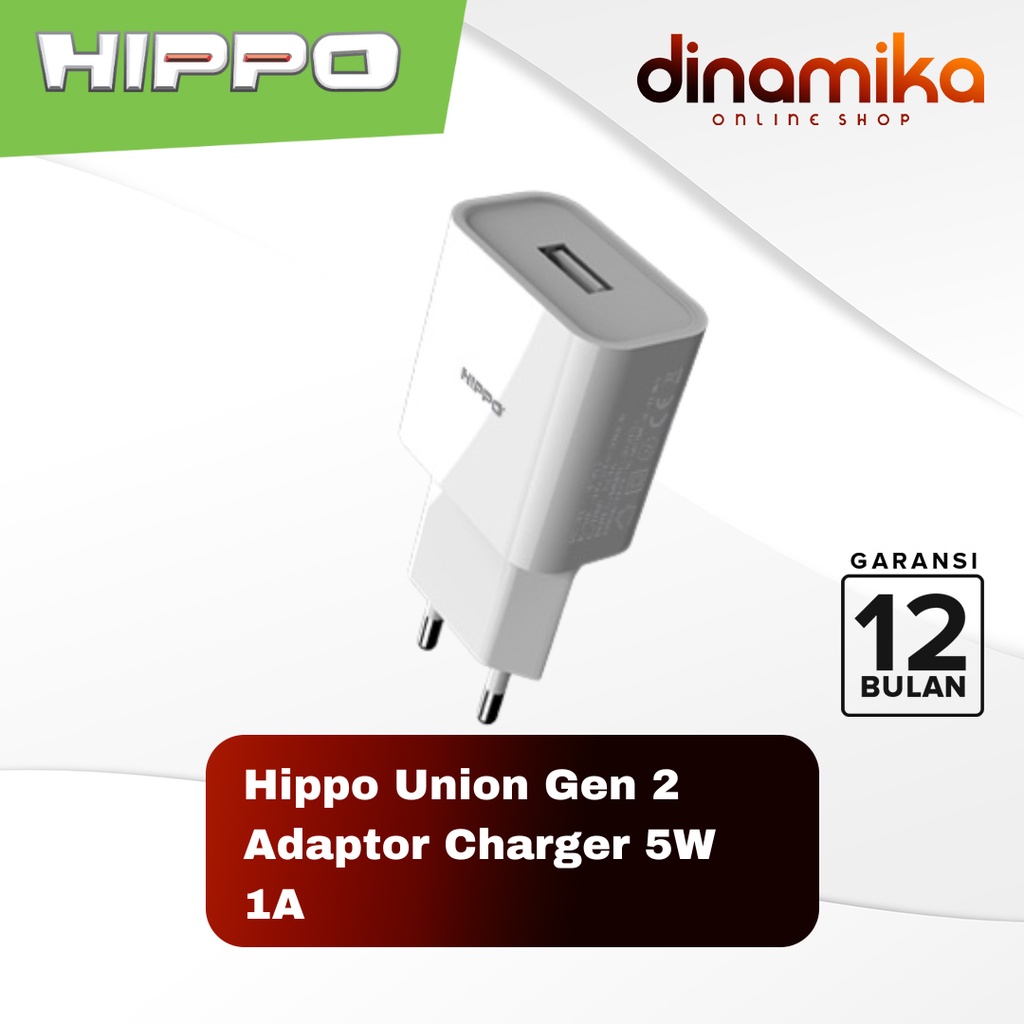 Hippo Adaptor Union 2 1A SDC USB Adapter Kepala Casan Colokan Charger Charging Rumah Type C Iphone Micro Travel Port Output USB A