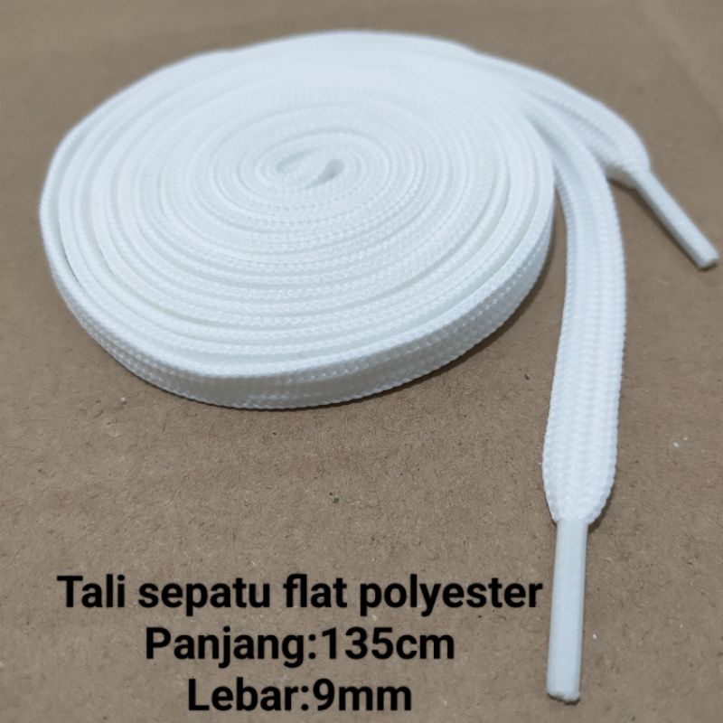 Tali sepatu flat polyester  9mm-135cm