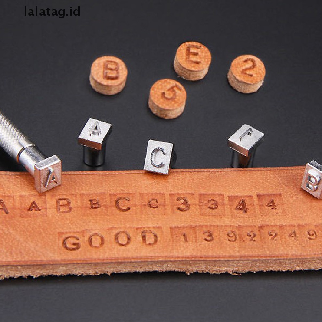 [lalatag] 36pcs Steel Alphabet letter Number Leather Stamp Punch Set Kerajinan Kulit [ID]