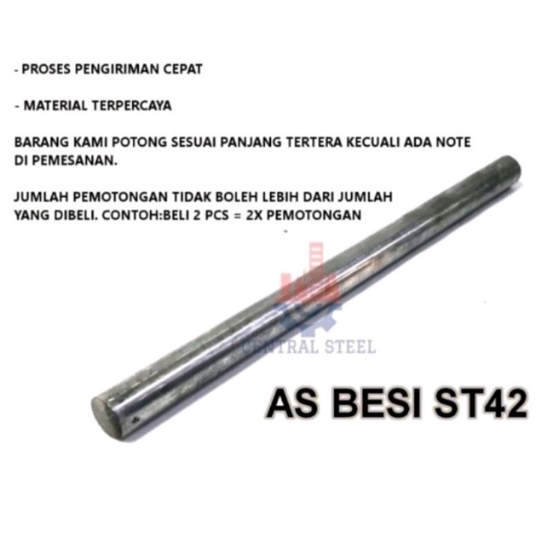 As Besi st42 10mm Panjang-100CM