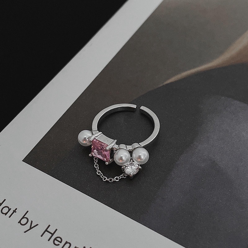 Trendy925 Perhiasan Perak Cincin Bentuk Oval Pink Zirkon Batu Permata Jari Rings Untuk Wanita Gadis Pernikahan Pertunangan Pesta Aksesoris