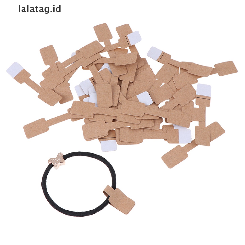 [lalatag] 50/100pcs Tag Harga Kosong Segi Empat Kalung Cincin Perhiasan Label Kertas Stiker [ID]