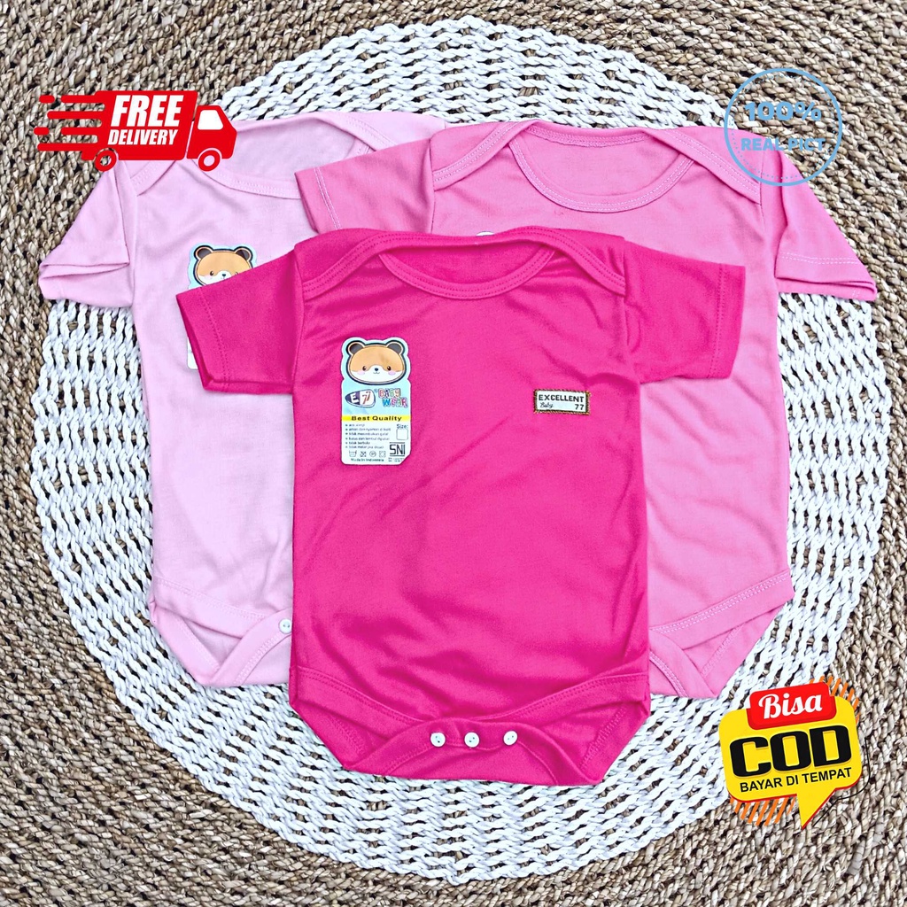 Jumper Bayi Segitiga PINK SERIES Newborn 0 - 3 Bulan merk SNI EXCELLENT 77