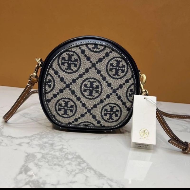 TB T Monogram Jacquard Moon Women Shoulder Bag