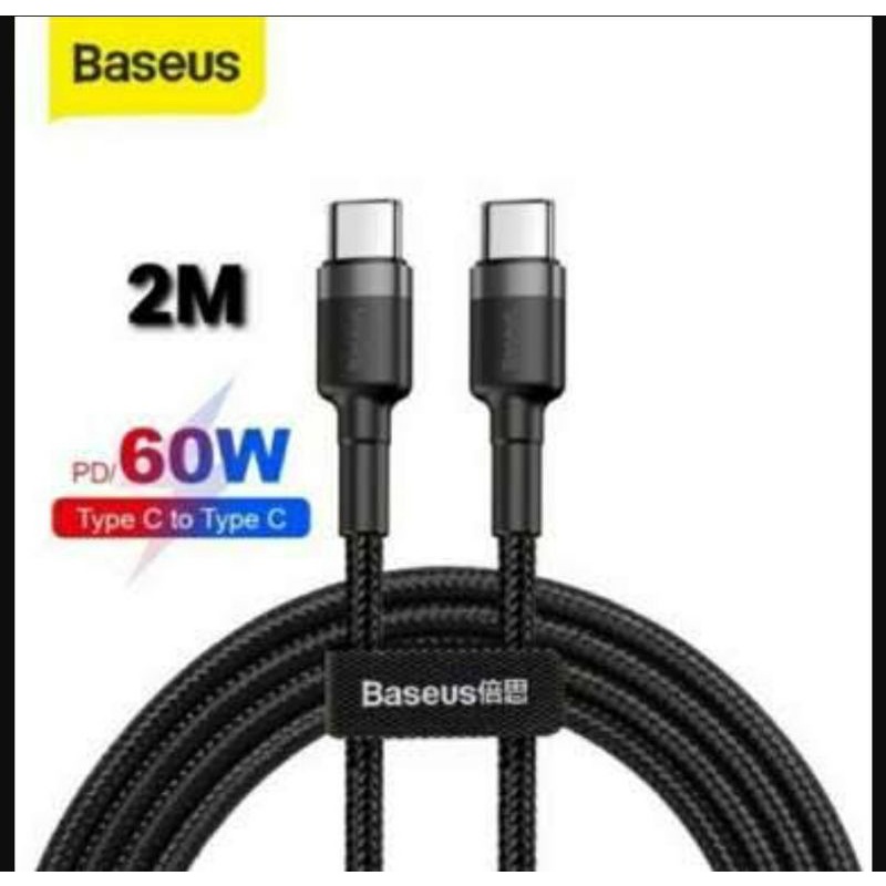 Baseus Type C to Type C 60w panjang 2m fast charging