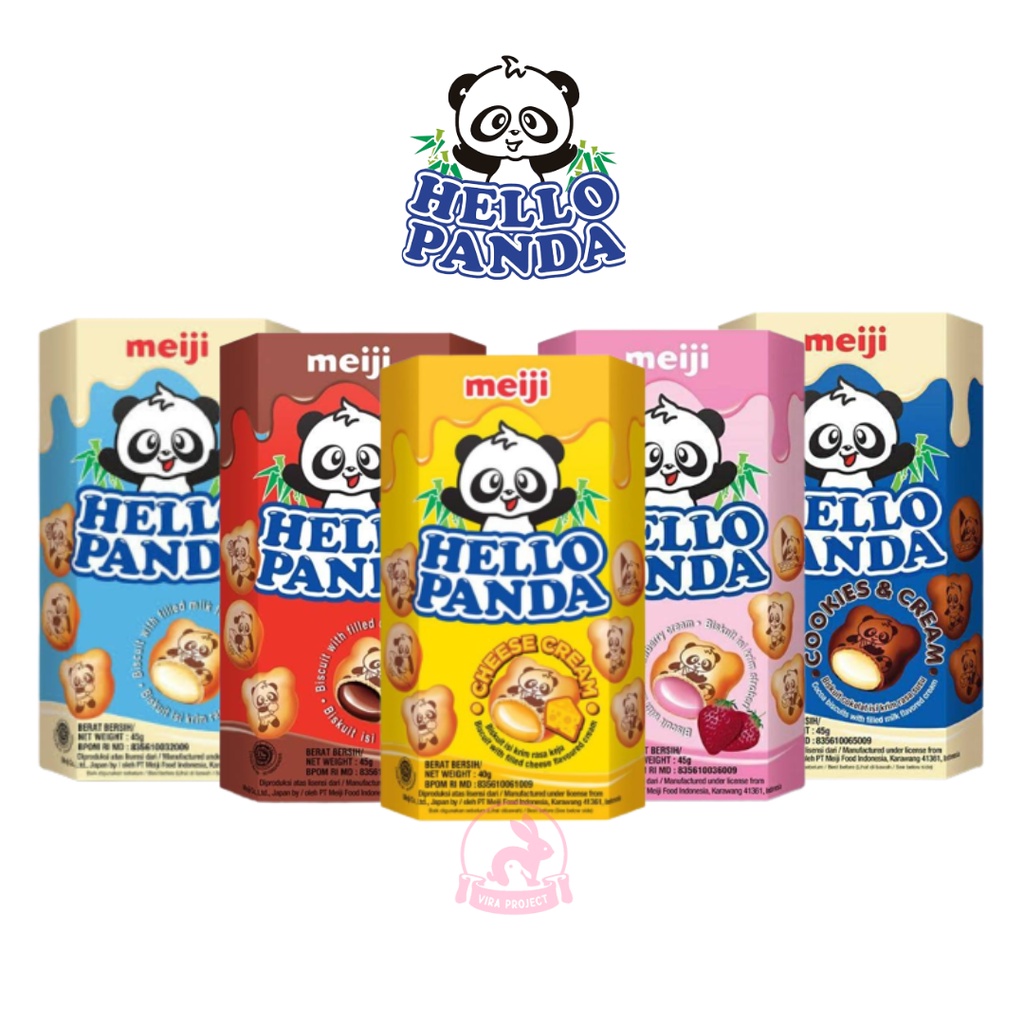 12+ HELLO PANDA BISKUIT MEIJI ALL VARIAN 42G