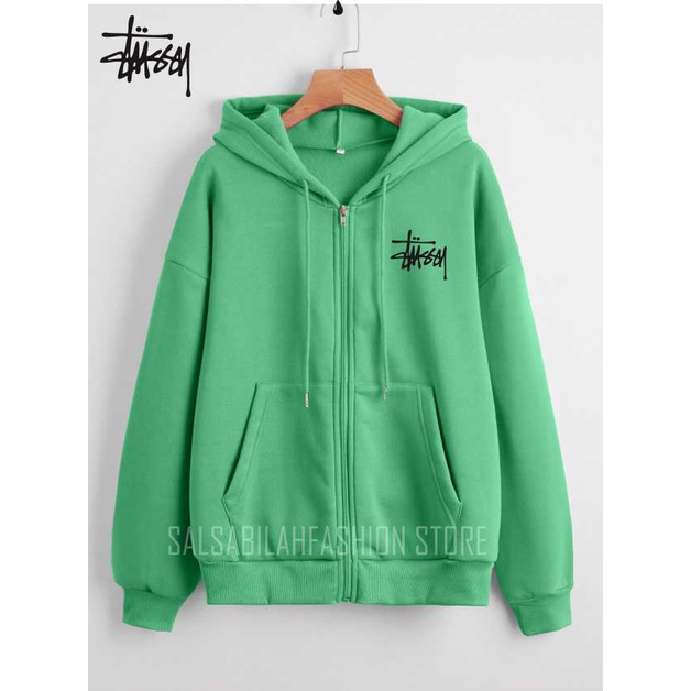 SWEATER HOODIE - Jaket Distro Zipper - Jaket Sweater Hoodie Resleting Pria STUSY