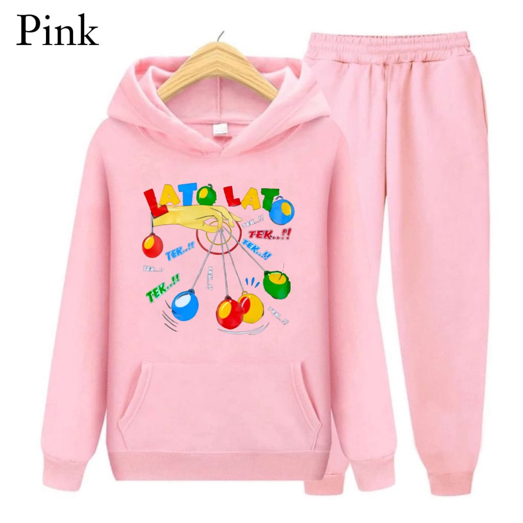 Hzl_outfit Setelan Sweater Hoodie Anak Lato Lato Tek Trend/ Sweater Hoodie Cealana Lato Lato