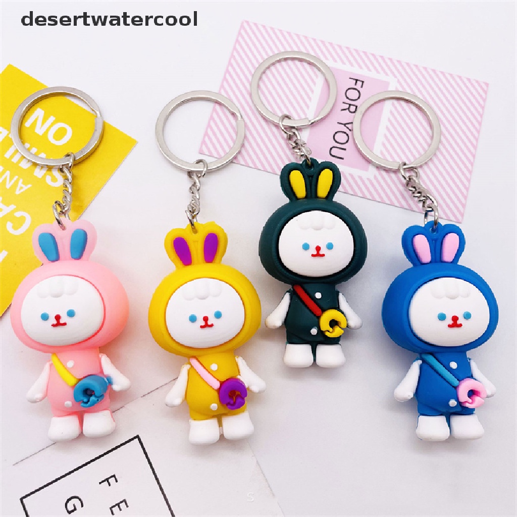 Deid Tahun Baru Kartun Kelinci Gantungan Kunci Fashion Tas Liontin Kecil Gadis Lucu Gantungan Kunci Mobil Pasangan Hadiah Martijn