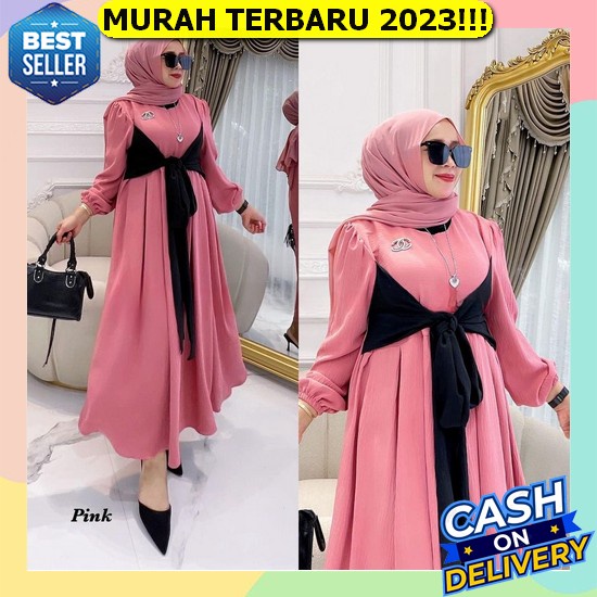 M L Xl Xxl Nisa Arabian Abaya - Gamis Maxy Terbaru 2023 Dress Kondangan Gaun Pesta Muslimah Abaya Re
