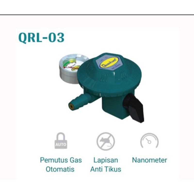 Quantum Regulator Gas LPG QRL-03 Plus dengan Meter Regulator gas LPG tekanan