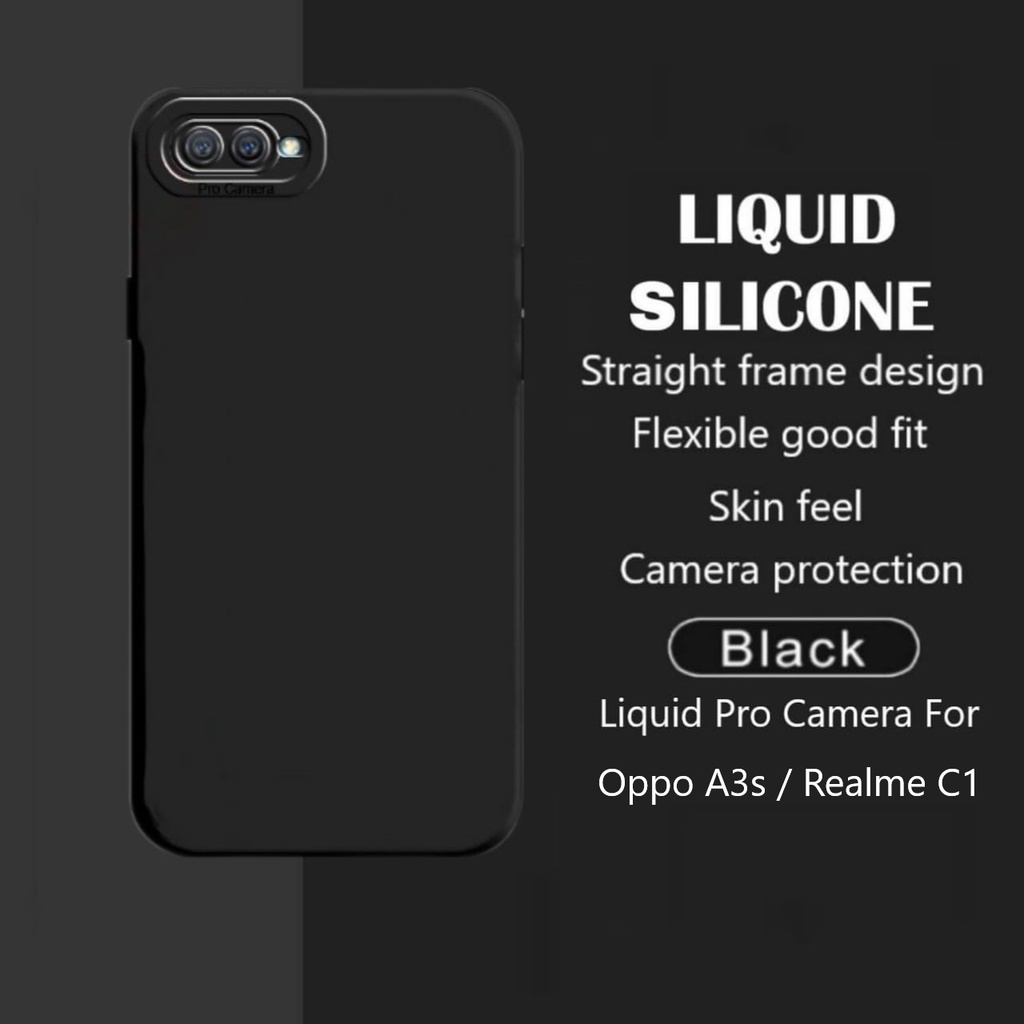 Promo Soft Case Oppo A3s / C1 liquid Pro Camera Casing Cover Handphone Anti Bekas Sidik Jari