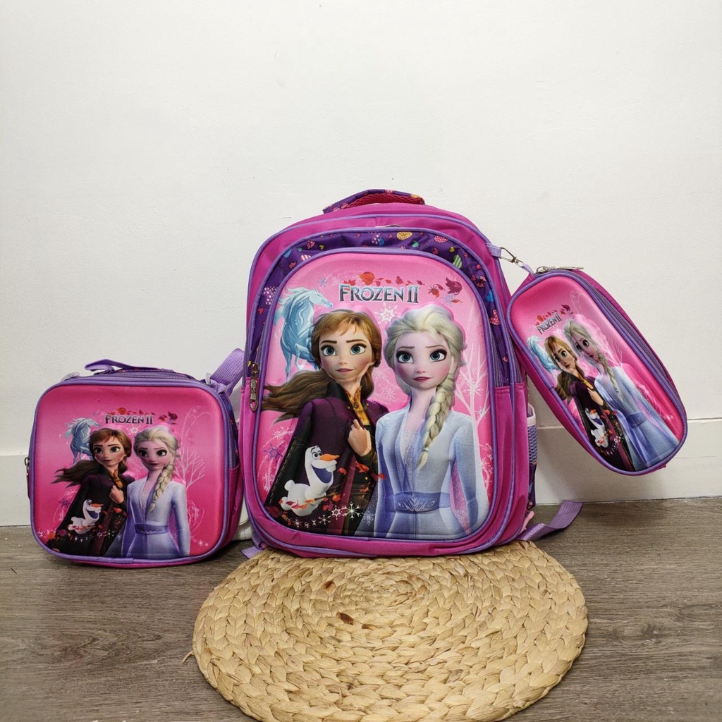 MV_Marvelouz MV70555 Tas RANSEL Anak Sekolah (3IN1) Nilon Unisex Karakter Kartun Terbaru 1kg bisa 1 tas supplier tas import JT555