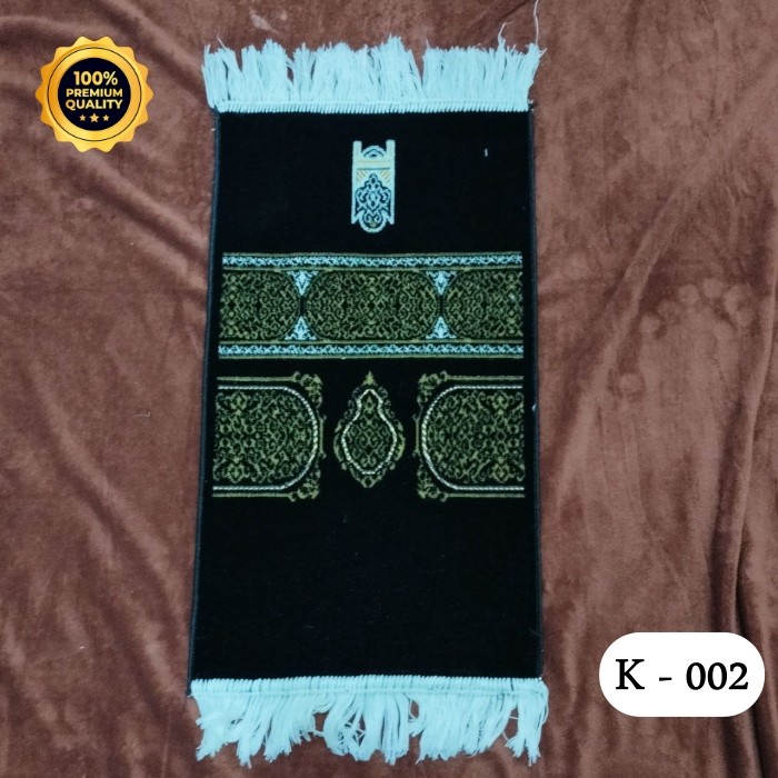 Sajadah Sajadah Muka Seri Kiswah Mini 30 x 60 cm Asli Turki - K-002(T2D4) Sajadah Turki Premium Teba