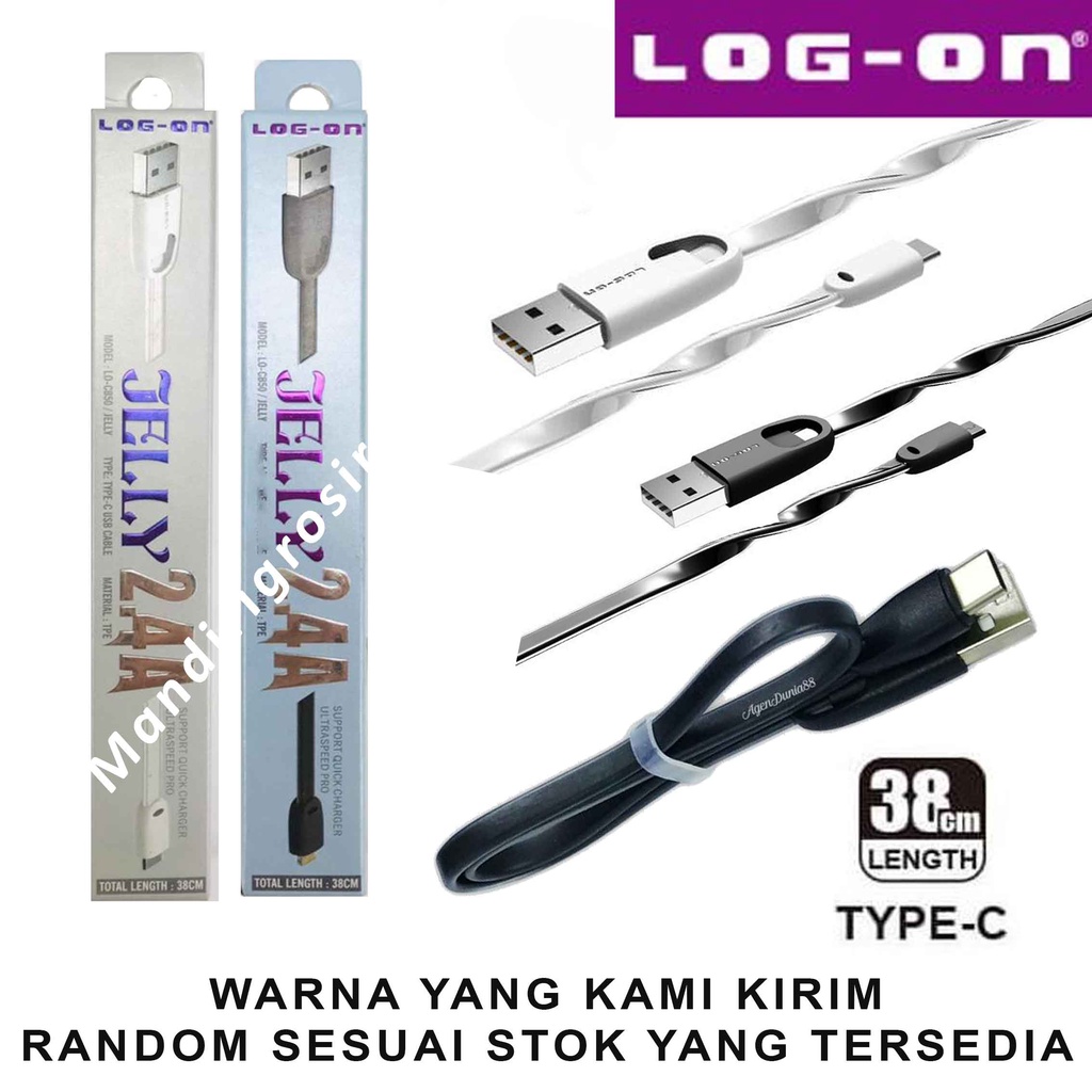 Data Cable Handphone * Log-On * Kabel Data Jelly 2.4A * Charger LO CB50