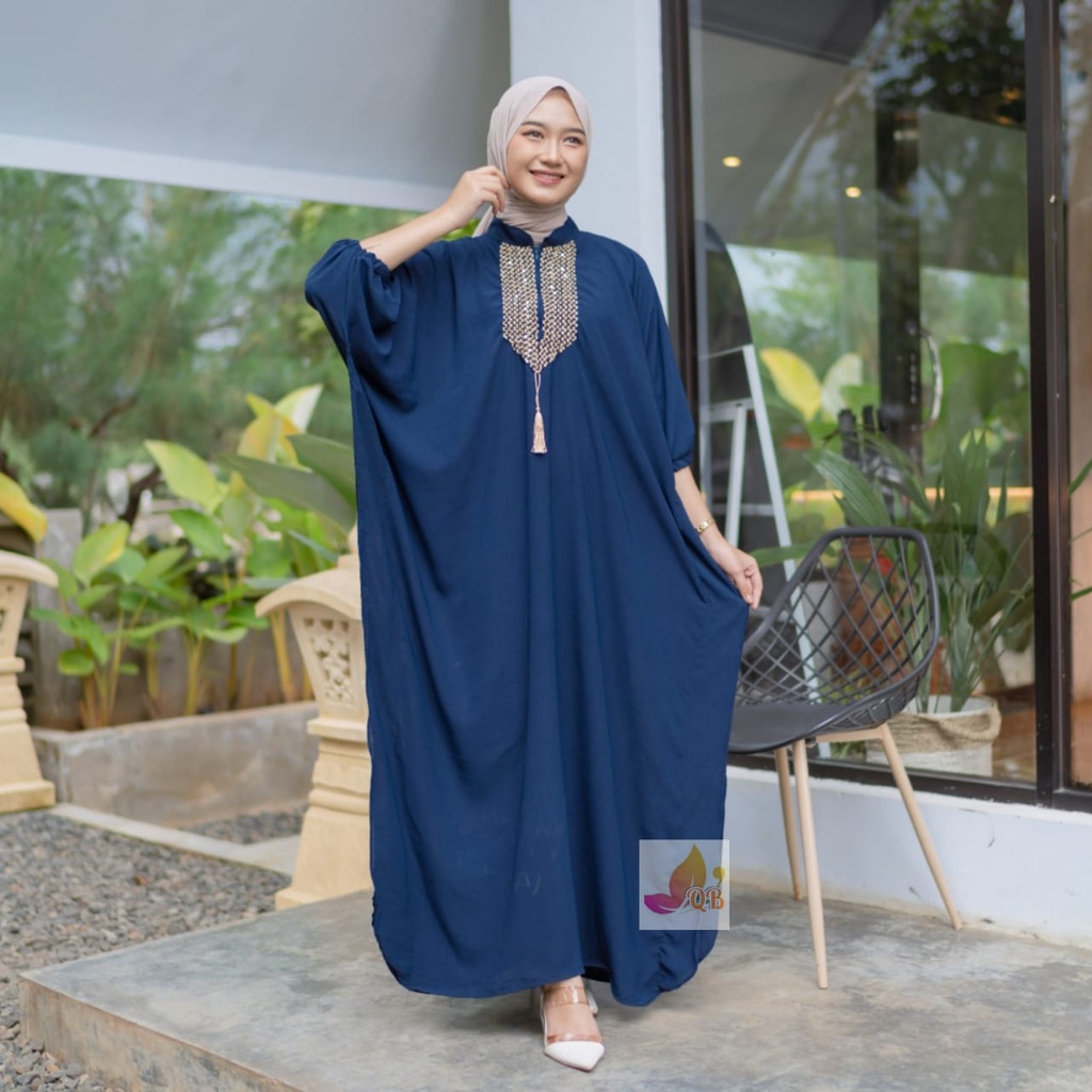 Jual QB Kaftan Sultan Crinkle Series / Dress Crinkle / Daster Kaftan Crinkle Shopee Indonesia