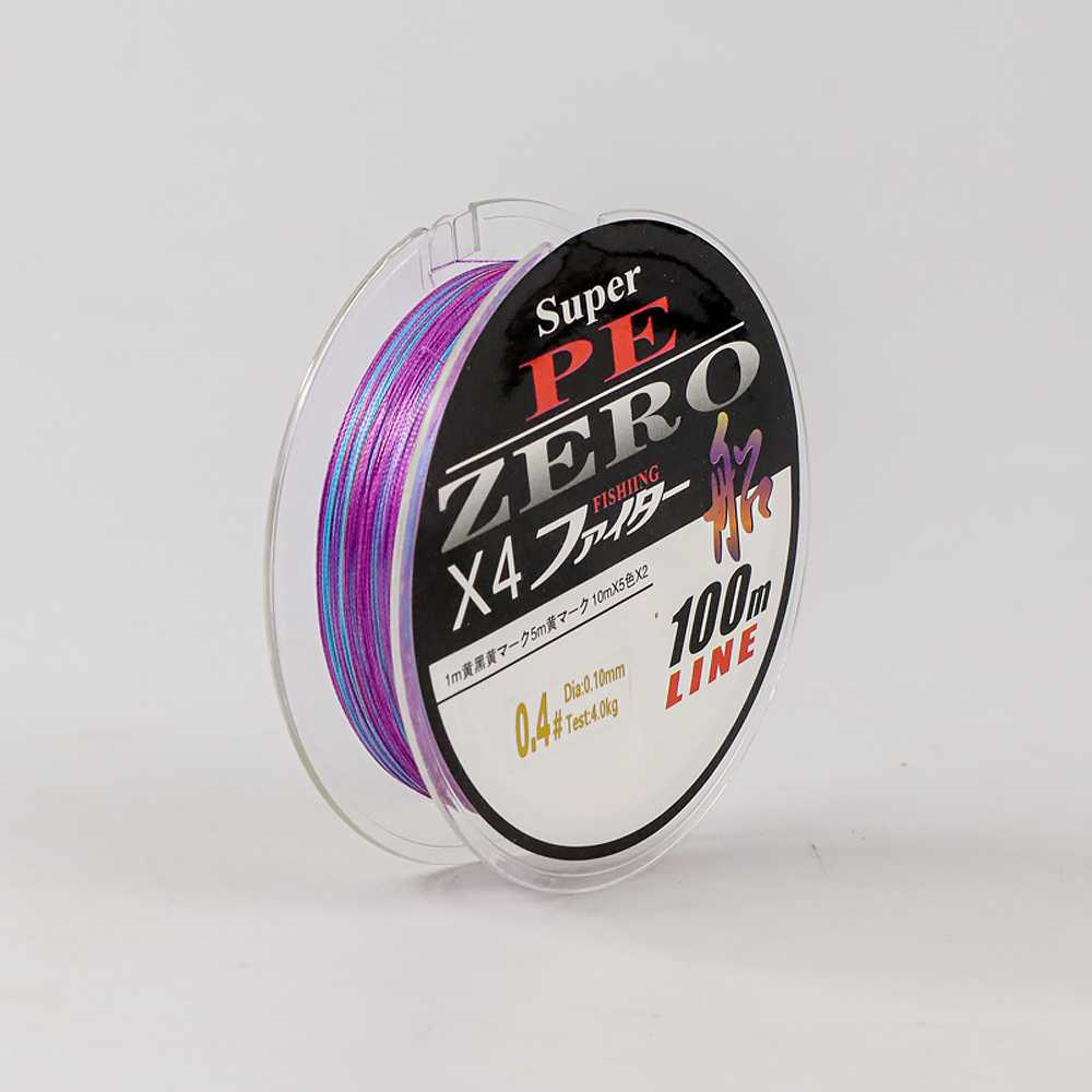 Zero Senar Benang Tali Pancing Super PE 4 Braid Line 100 Meter