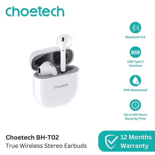 Choetech TWS True Wireless Earbuds Earphone Waterproof Sport - BH-T02