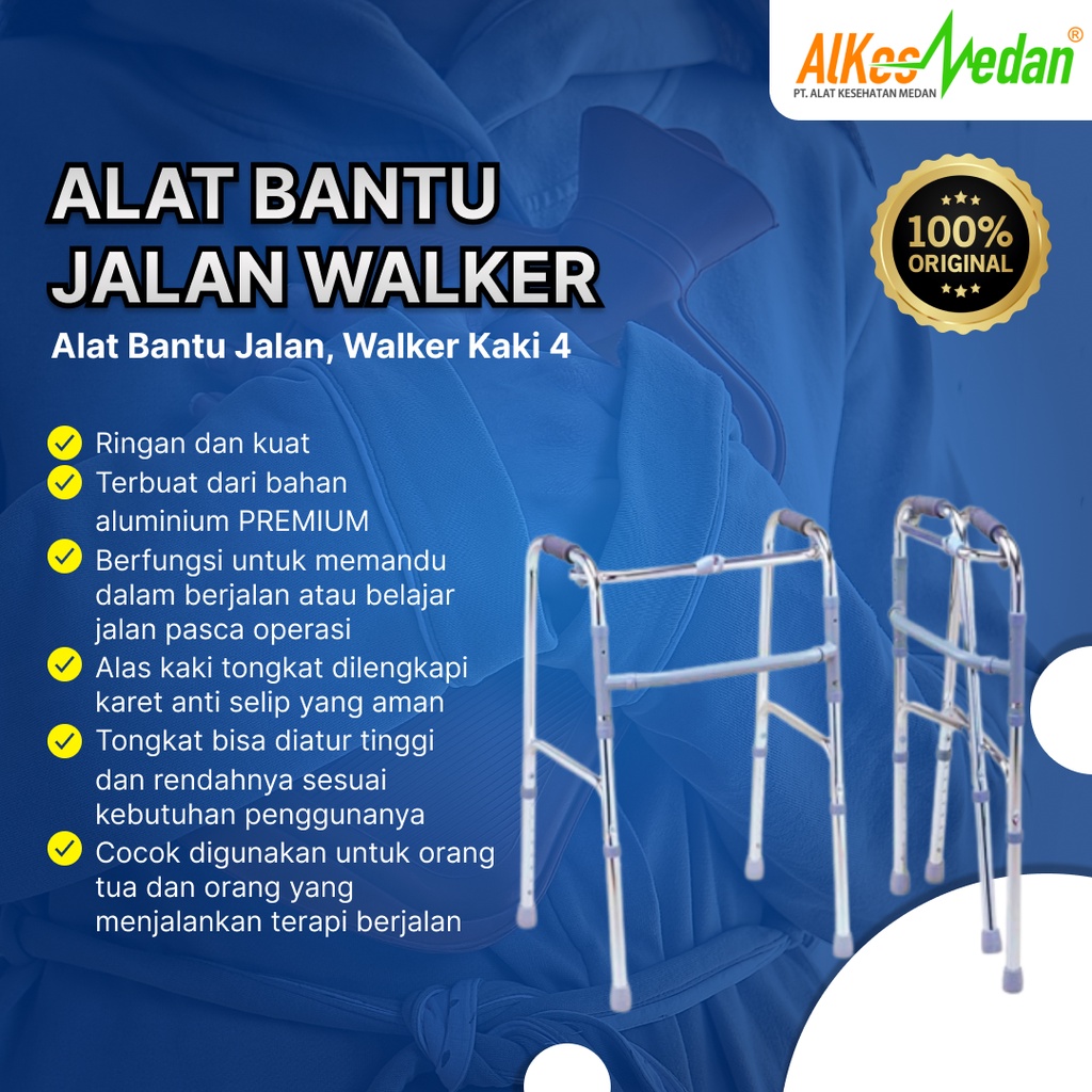 WALKER ALAT BANTU JALAN THERAPY TONGKAT ORIGINAL GEA ALUMINIUM PREMIUM / WALKER 913 GEA