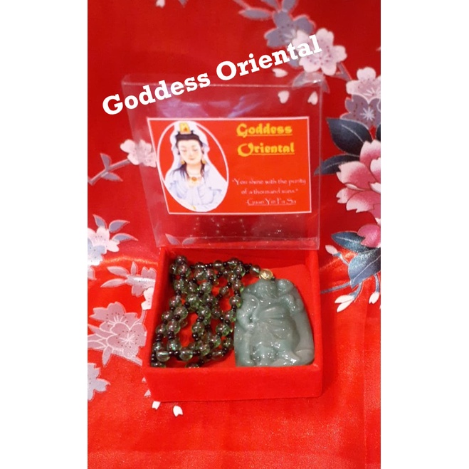 Kalung Giok Kwan Kong untuk Keamanan & Keadilan / Jade Guan Gong Bead Necklace for Protection and Ju