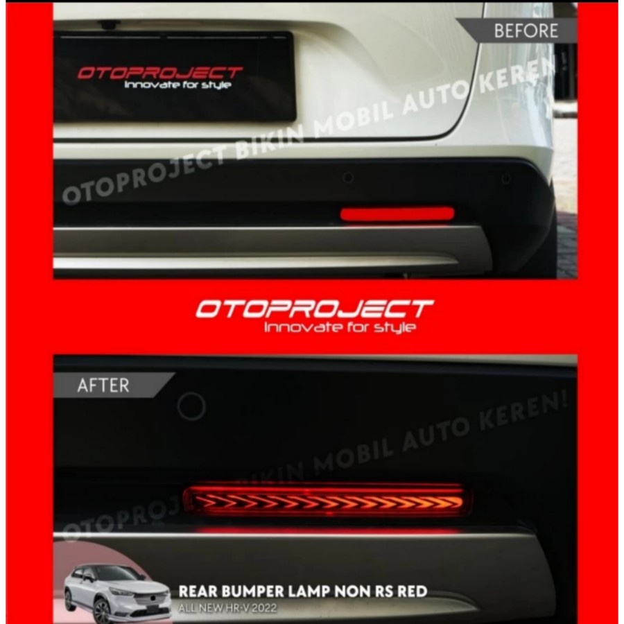 REAR BUMPER LAMP ALL NEW HRV 2022 RS RED &amp; NON RS 3 FUNCTION