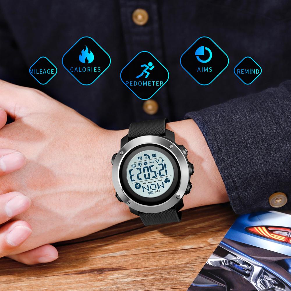 SKMEI Jam Tangan Smartwatch Pria Bluetooth Compass Heartrate - 1512