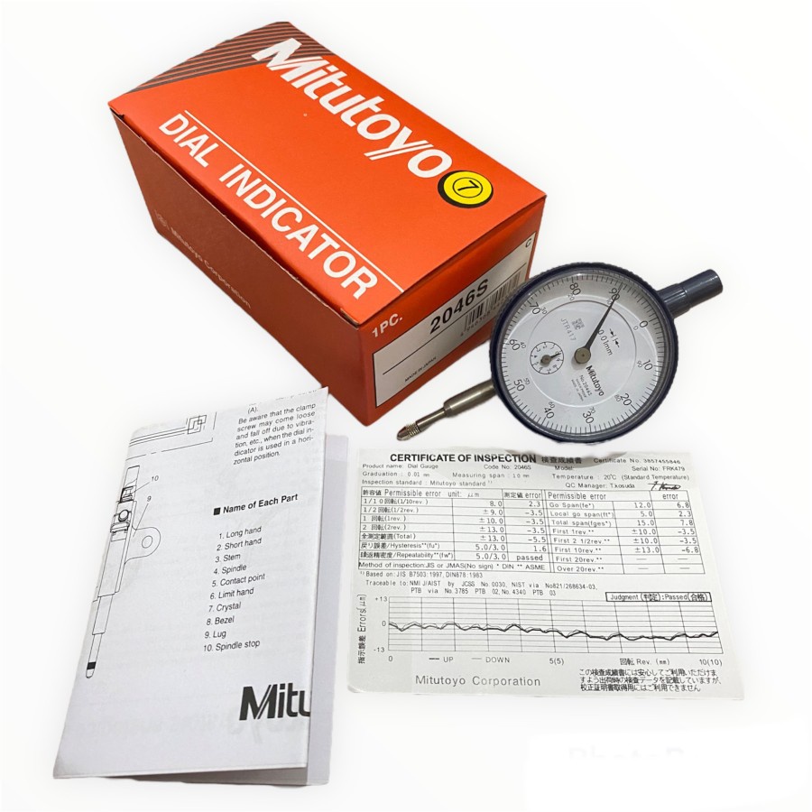 Dial Indicator Mitutoyo 2064S Dial Indikator Jarum Mitutoyo Japan