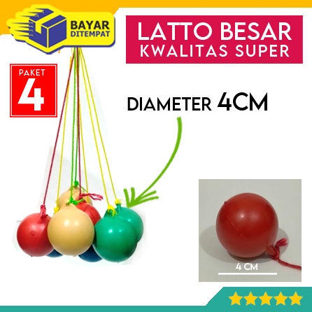 [Paket 4] Mainan Latto Lato BESAR JUMBO 4CM Etek Etek Tek Tek Tok Tik Viral Jadul Kwalitas Super