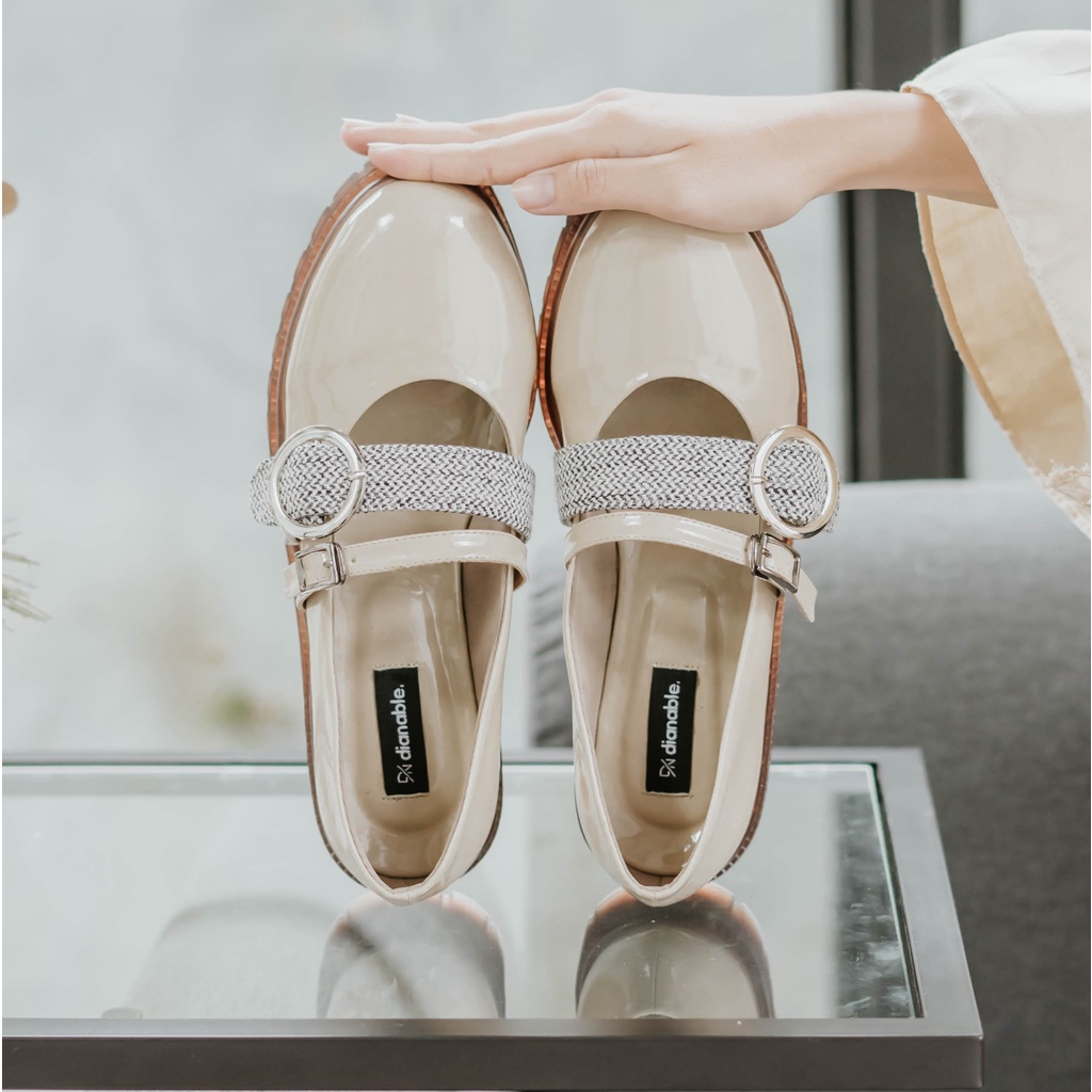 Dianable - Gumi Khaki Docmart Maryjane Shoes