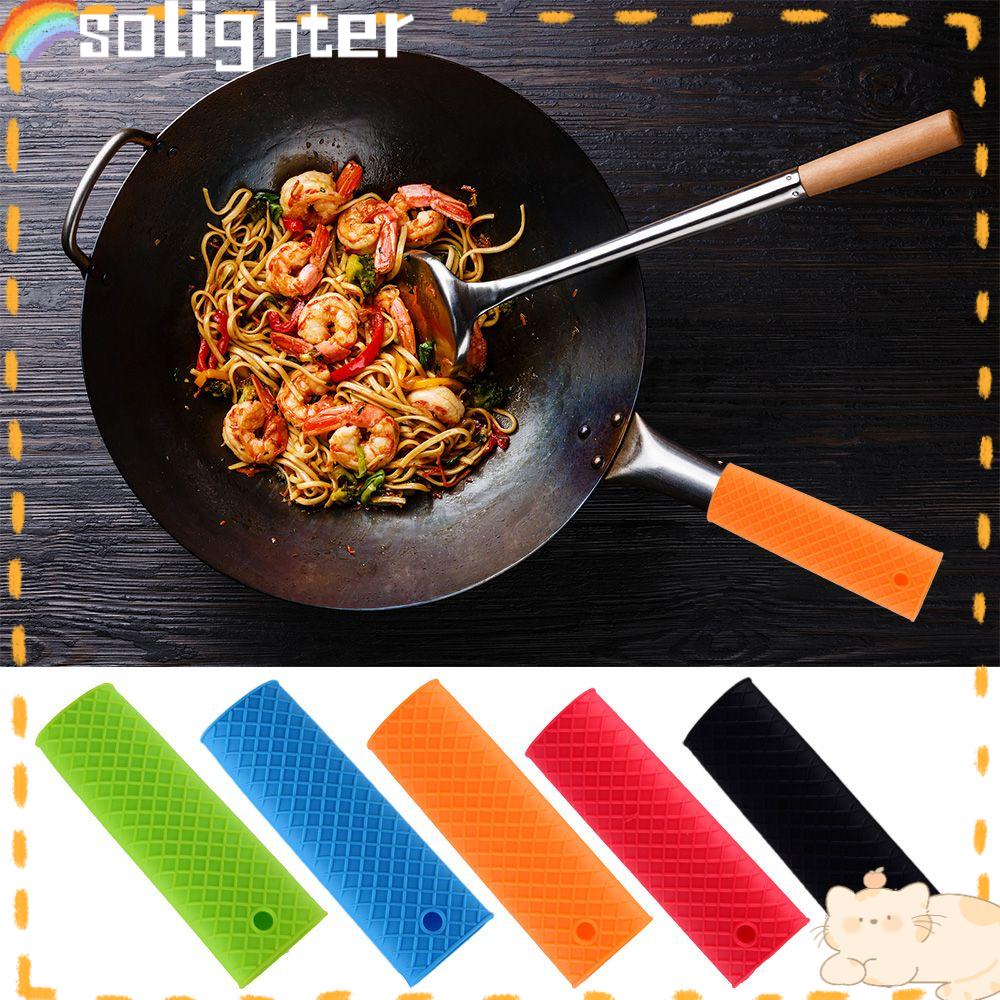 Solighter Saucepan Handle Peralatan Masak Unik Bagian Non-Slip Sleeve Slip Cover Grip