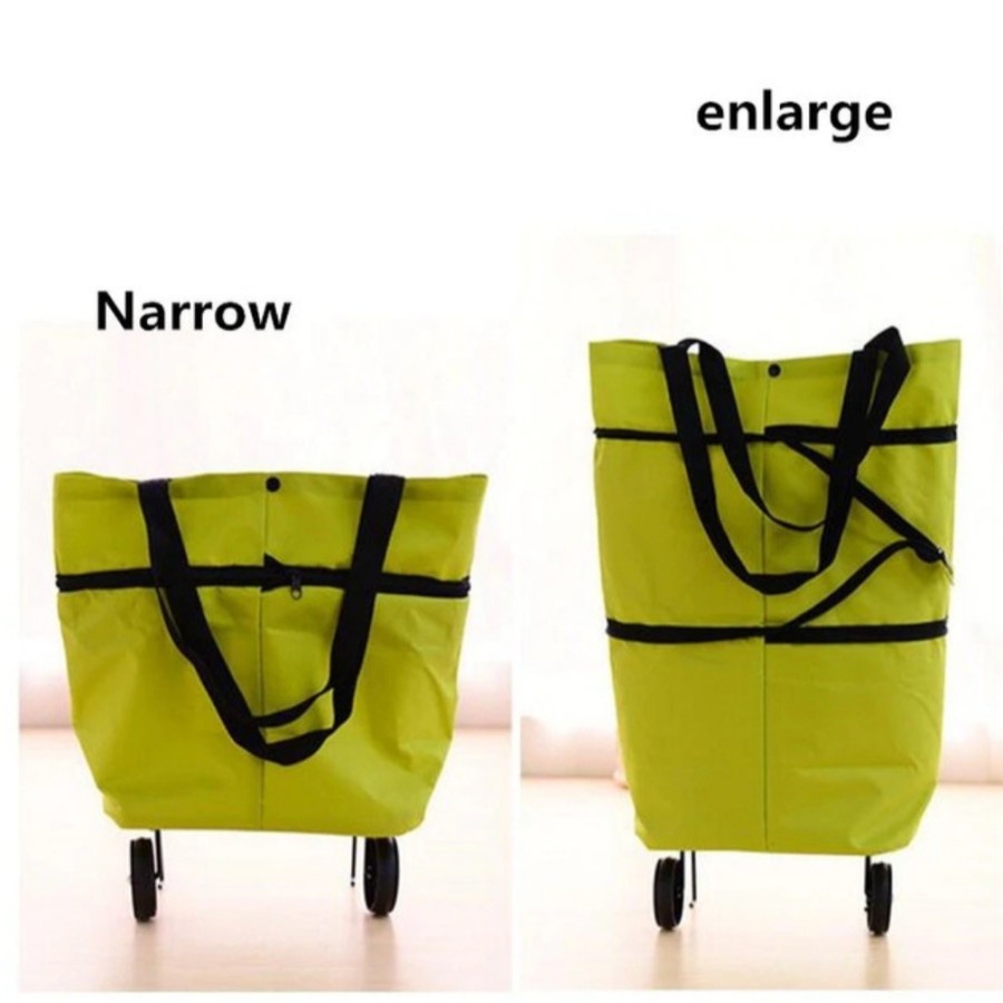 (SerbaSerbi)Trolly Bag Lipat Praktis / Tas Shopping Foldable Bag Bisa Di Panjangkan