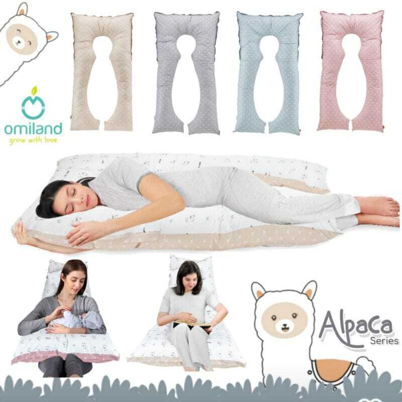 Omiland maternity pillow bantal ibu hamil (sarung bisa dilepas)  Alpaca Series OB08201