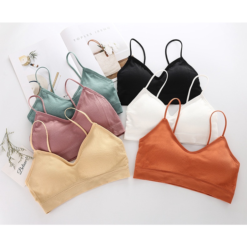 Sport Bra Wanita BH Tanpa Kawat Push Up Bra Bralette