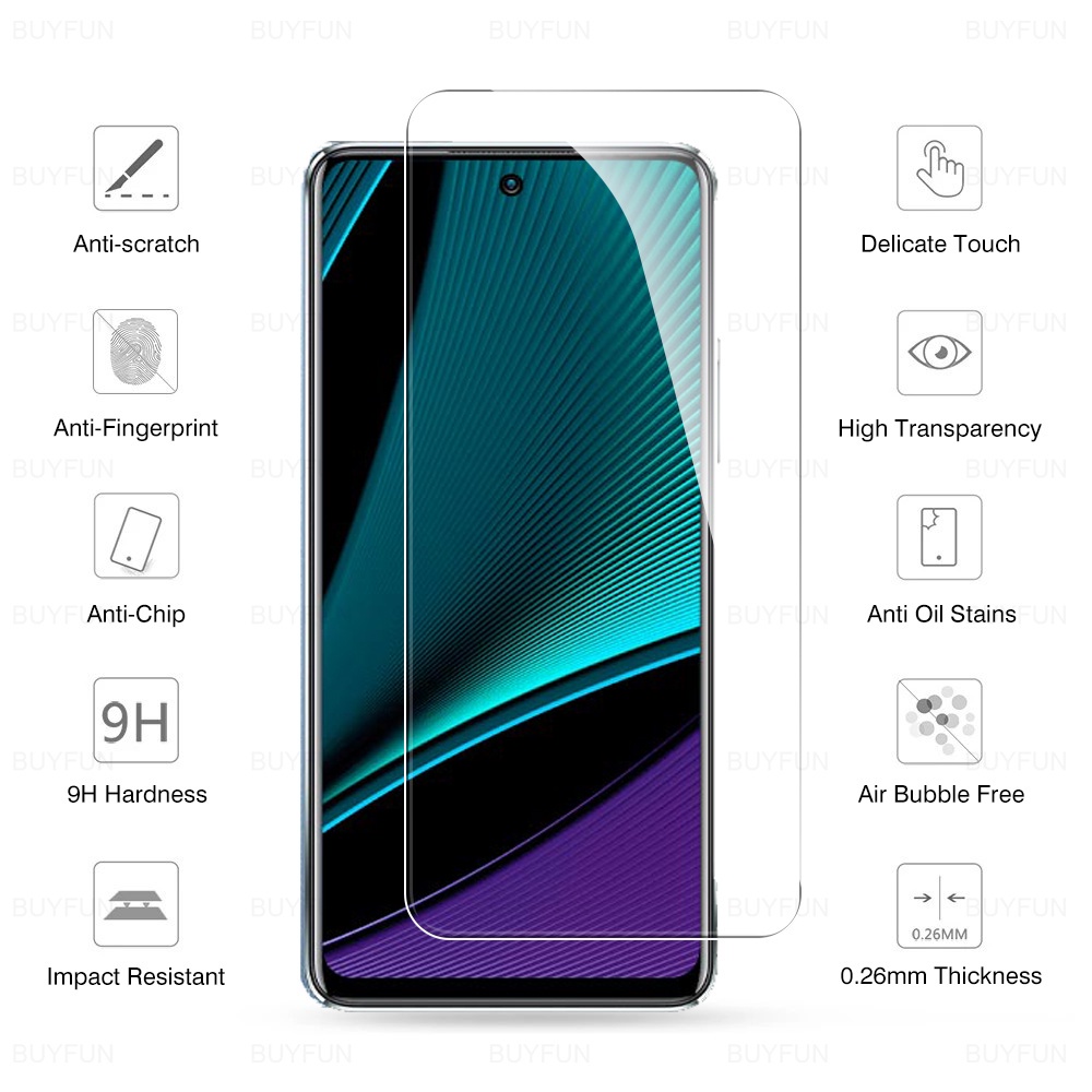 Pelindung Layar Bahan Tempered Glass Infinix Hot 11s NFC Paket 2 in 1
