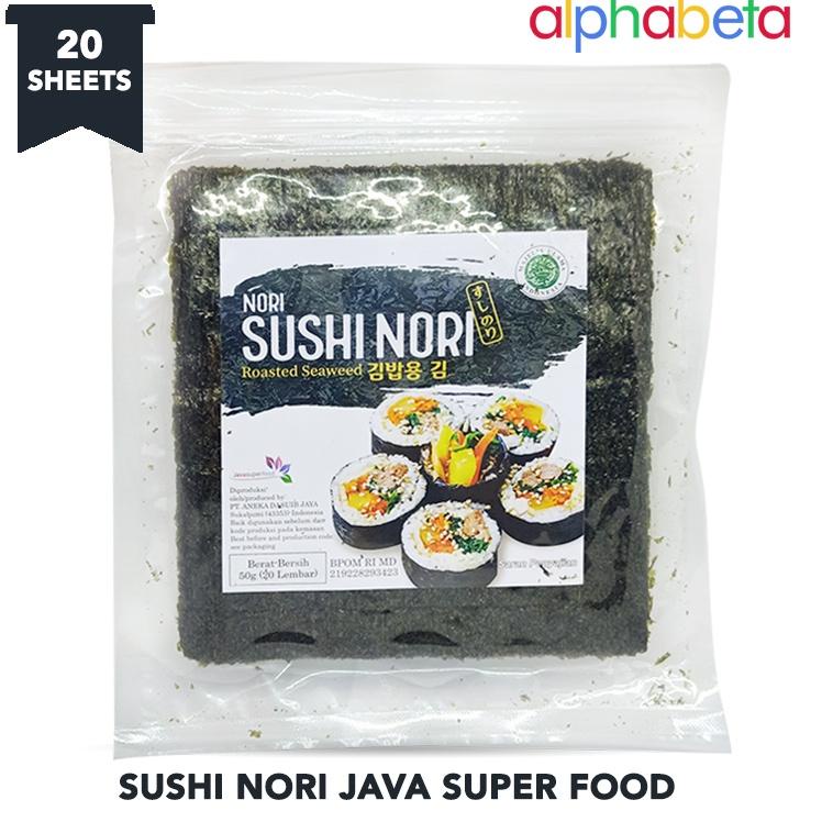 

Produk ' JAVA SUPER FOOD SUSHI NORI ROASTED SEAWEED 20 SHEETS - RUMPUT LAUT ✔
