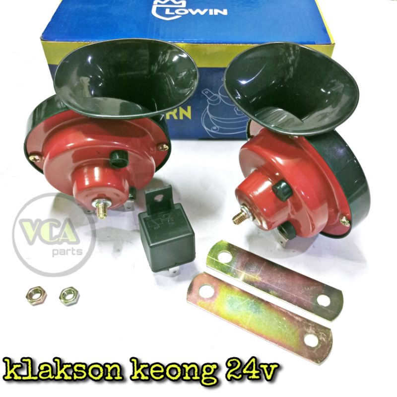 KLAKSON KEONG 24V MERK LOWIN 1SET (2pcs).