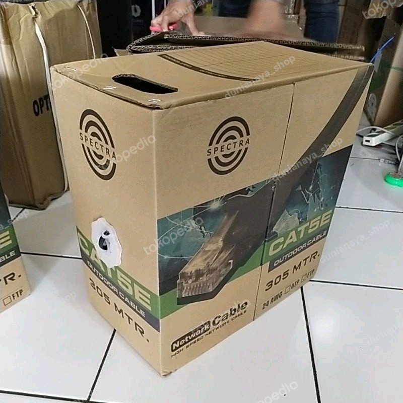 spectra kabel lan ftp cat 5 outdoor spectra hitam spektra 5e outdoor