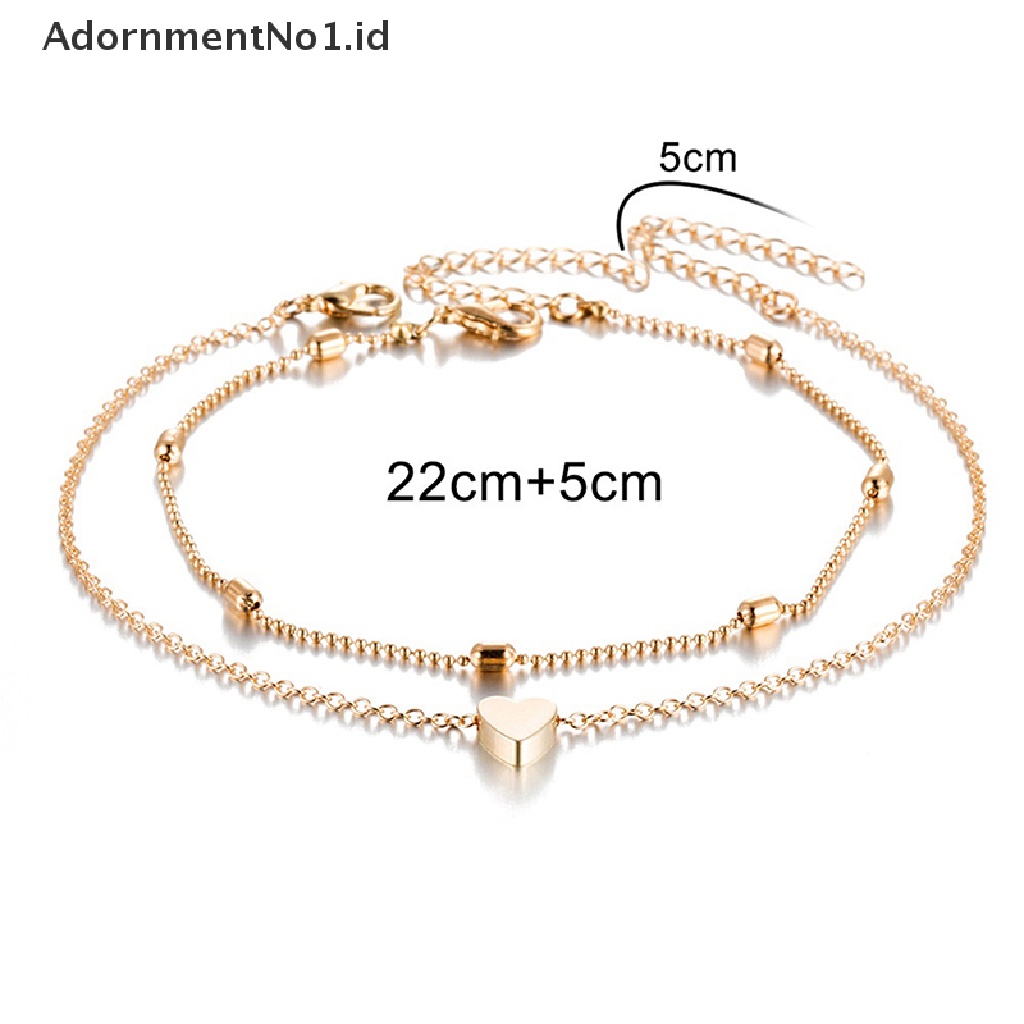 [AdornmentNo1] Bohemian Rantai Kaki Emas Bintang Laut Gelang Kaki Pantai Barefoot Sandal Ankle Bracelet Lucu Wanita Perhiasan [ID]