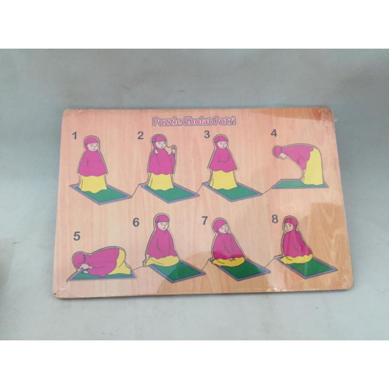 Puzzle Tata Cara Sholat Wudhu Putri | Puzzle Anak | Puzzle Kayu | Mainan Edukasi Anak