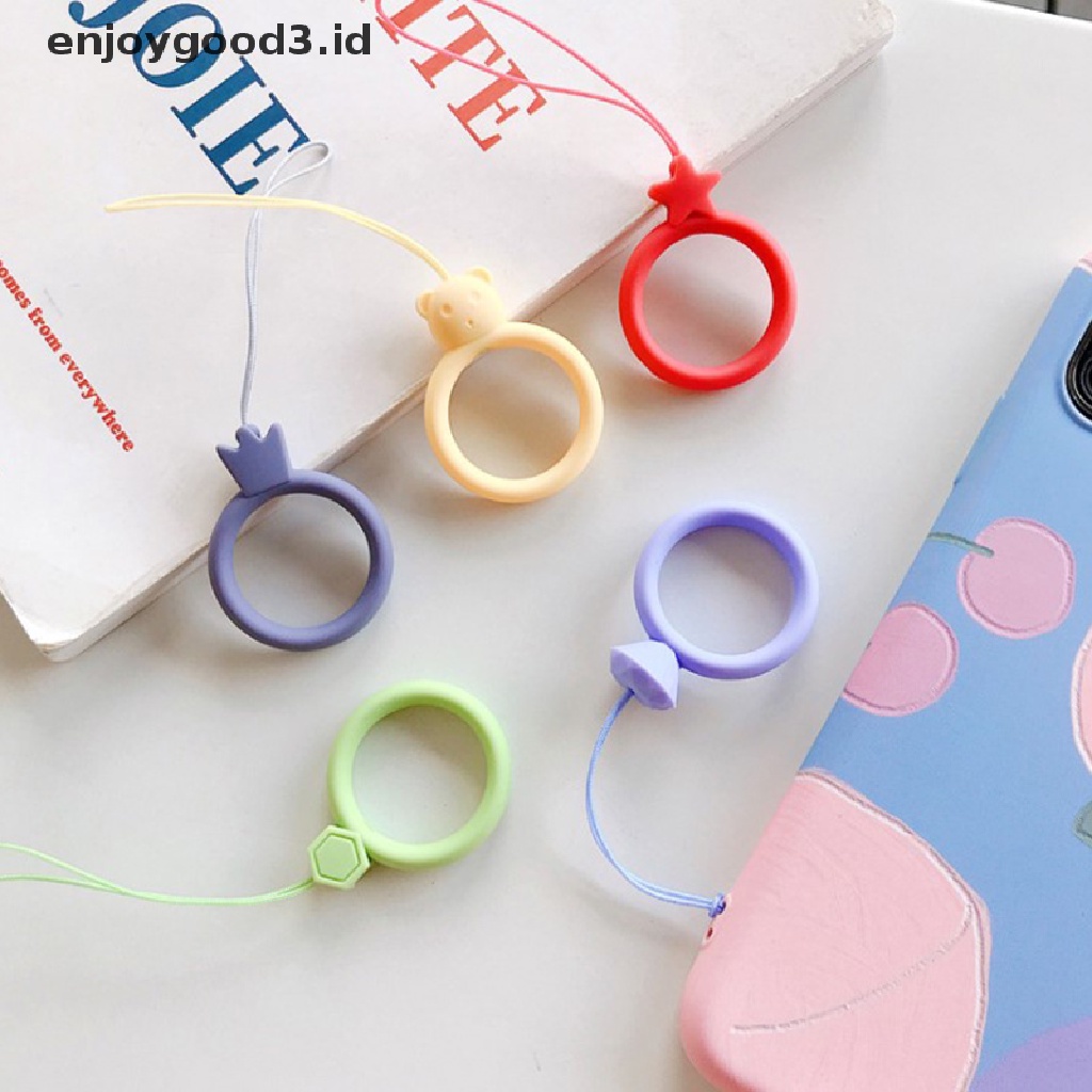 [Rready Stock] lanyard Ponsel Lucu Cincin Silikon ring Aksesoris Ponsel U disk (ID)