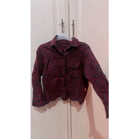 Preloved Kemeja Flannel crop