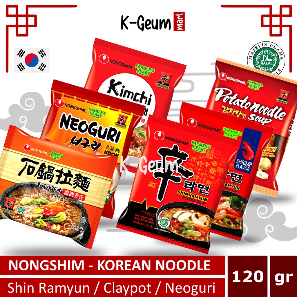 

Nongshim Shin Ramyun Neoguri Udon Claypot Ramyun Kimchi Shrimp Ramyun