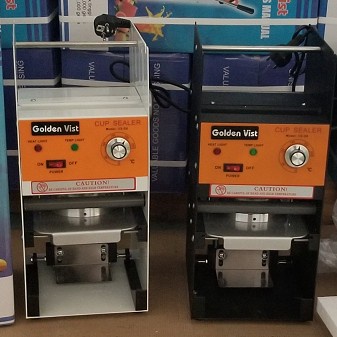 MESIN CUP SEALER GOLDEN VIST D8. MESIN PRESS GELAS MINUM 12 - 22 OZ